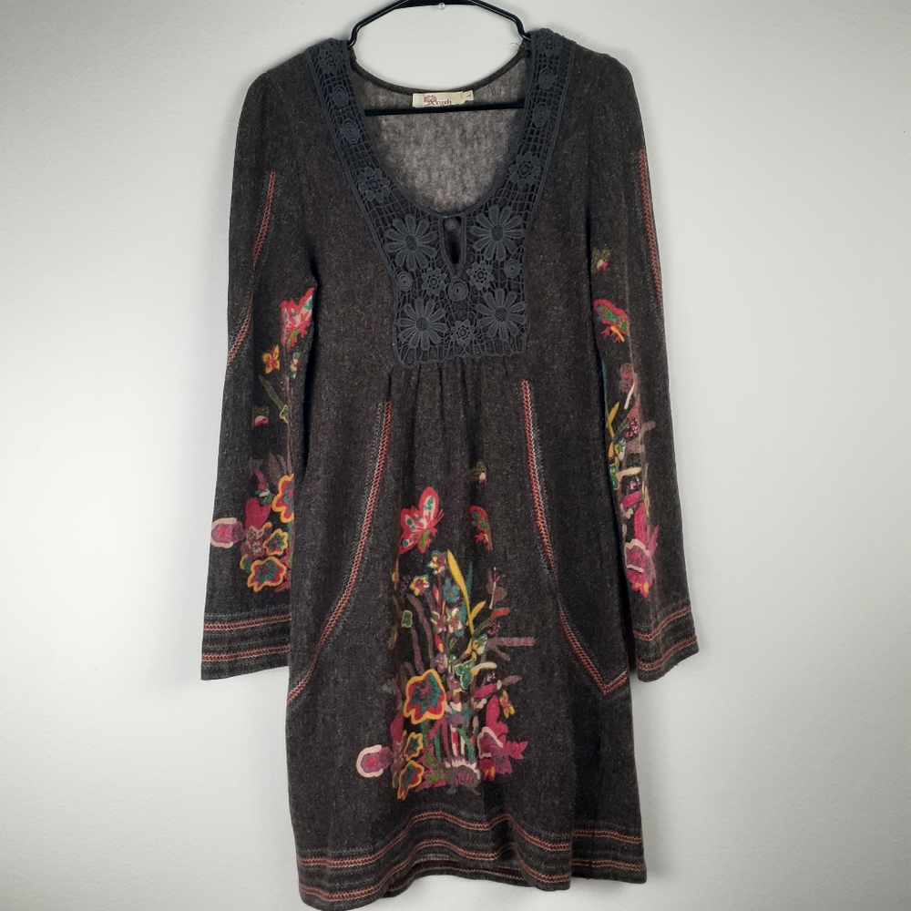 Boho Aryeh Sweater Dress brown large pottery